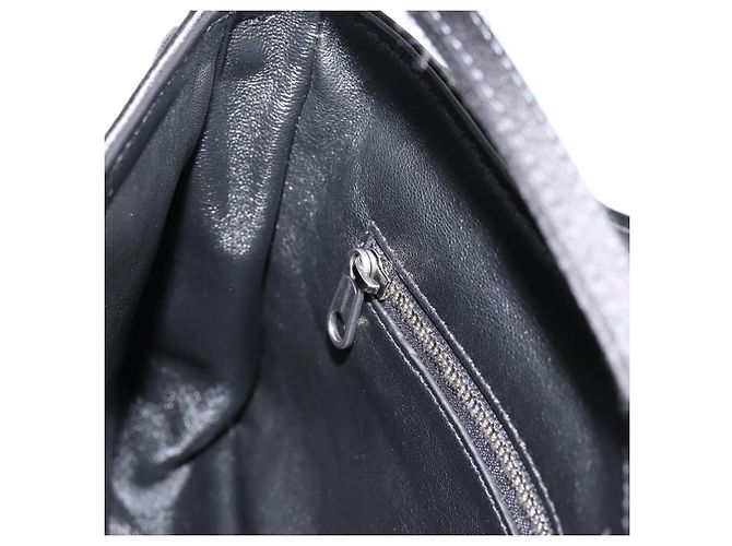 Borsa a tracolla BALENCIAGA Satin Black Silver Auth 203659V Nero Argento - vista 21