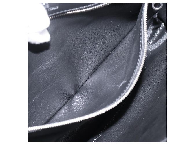 Borsa a tracolla BALENCIAGA Satin Black Silver Auth 203659V Nero Argento - vista 22