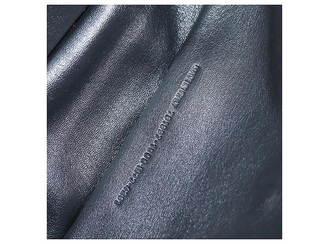 Borsa a tracolla BALENCIAGA Satin Black Silver Auth 203659V Nero Argento - vista 23