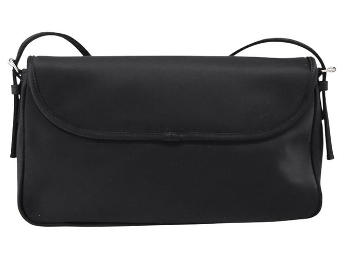 Borsa a tracolla BALENCIAGA Satin Black Silver Auth 203659V Nero Argento - vista 3