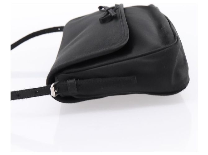 Borsa a tracolla BALENCIAGA Satin Black Silver Auth 203659V Nero Argento - vista 4
