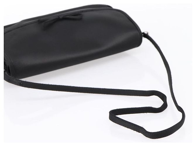 Borsa a tracolla BALENCIAGA Satin Black Silver Auth 203659V Nero Argento - vista 7