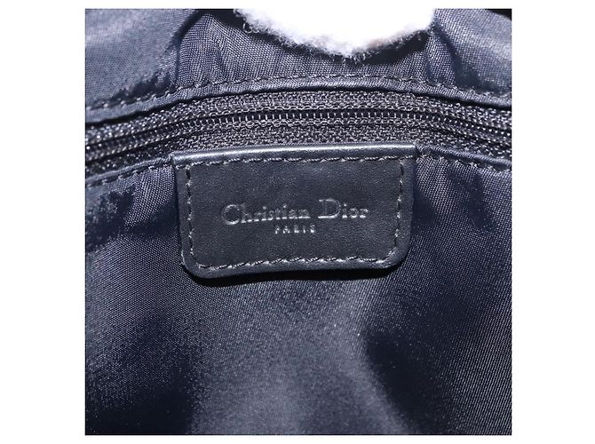 Bolsa de Ombro Christian Dior Trotter Canvas Preta Prata Auth ka6139V Preto - vista 20