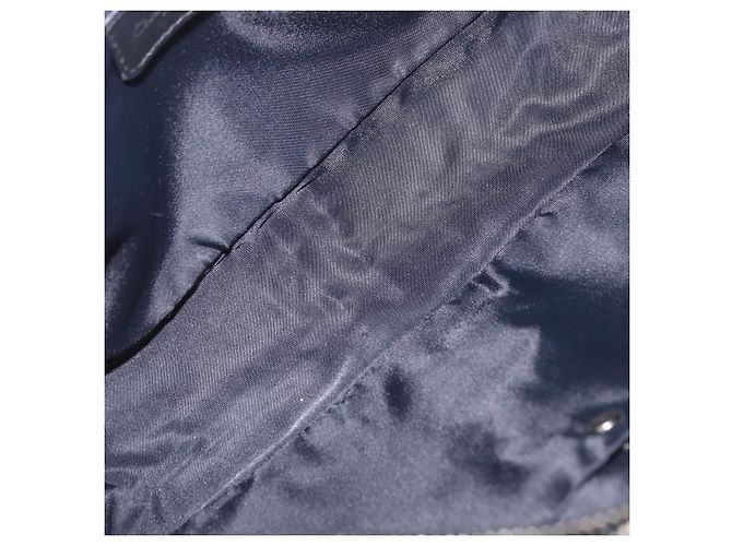 Bolsa de Ombro Christian Dior Trotter Canvas Preta Prata Auth ka6139V Preto - vista 21