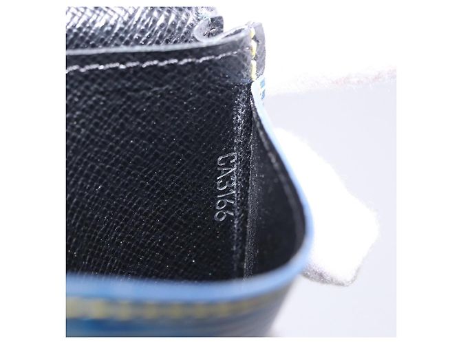 LOUIS VUITTON Epi Denim Anvelop Cult de Visit Card Case Blue M56723 Auth 203082A Azul - vista 12