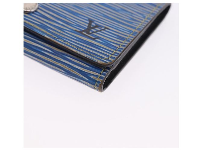 LOUIS VUITTON Epi Denim Anvelop Cult de Visit Card Case Blue M56723 Auth 203082A Azul - vista 14