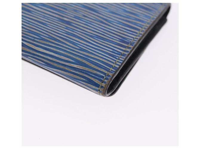 LOUIS VUITTON Epi Denim Anvelop Cult de Visit Card Case Blue M56723 Auth 203082A Azul - vista 16