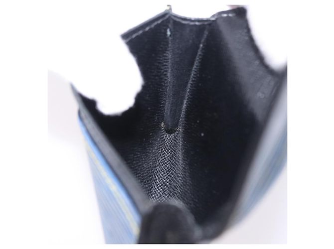 LOUIS VUITTON Epi Denim Anvelop Cult de Visit Card Case Blue M56723 Auth 203082A Azul - vista 19
