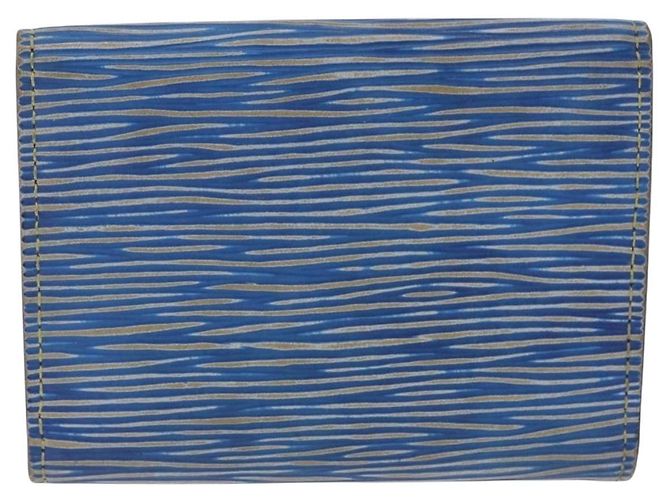 LOUIS VUITTON Epi Denim Anvelop Cult de Visit Card Case Blue M56723 Auth 203082A Azul - vista 2