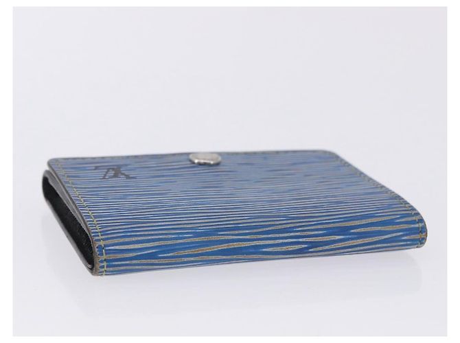 LOUIS VUITTON Epi Denim Anvelop Cult de Visit Card Case Blue M56723 Auth 203082A Azul - vista 5