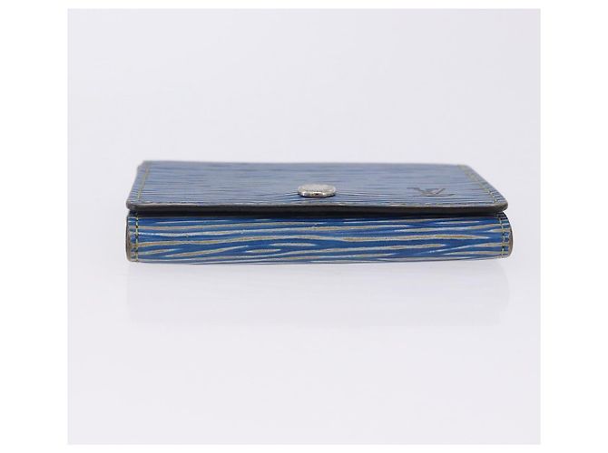 LOUIS VUITTON Epi Denim Anvelop Cult de Visit Card Case Blue M56723 Auth 203082A Azul - vista 6
