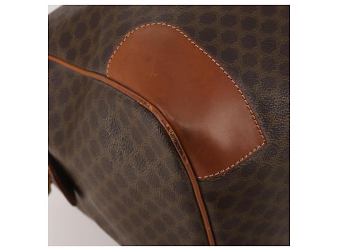 Céline Sac Boston CELINE Macadam Canvas PVC Cuir Marron Or Auth 199652A Doré - vue 11