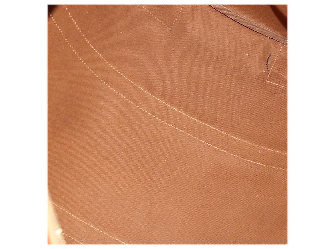 Céline Sac Boston CELINE Macadam Canvas PVC Cuir Marron Or Auth 199652A Doré - vue 19