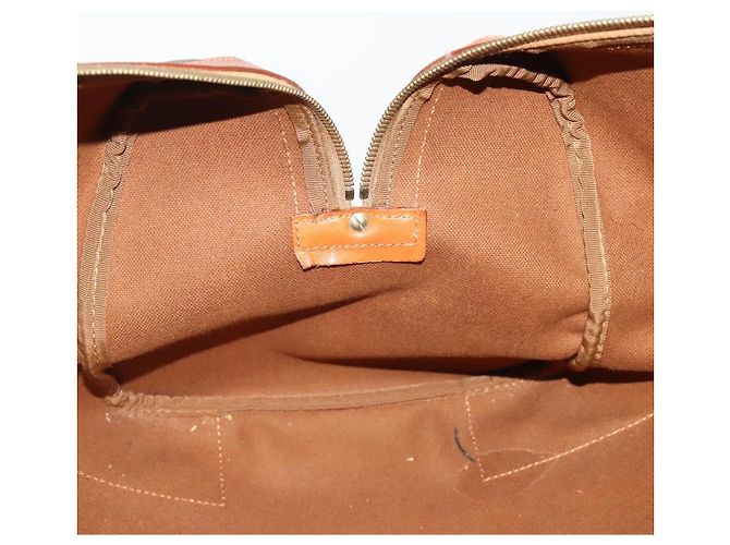Céline Sac Boston CELINE Macadam Canvas PVC Cuir Marron Or Auth 199652A Doré - vue 20