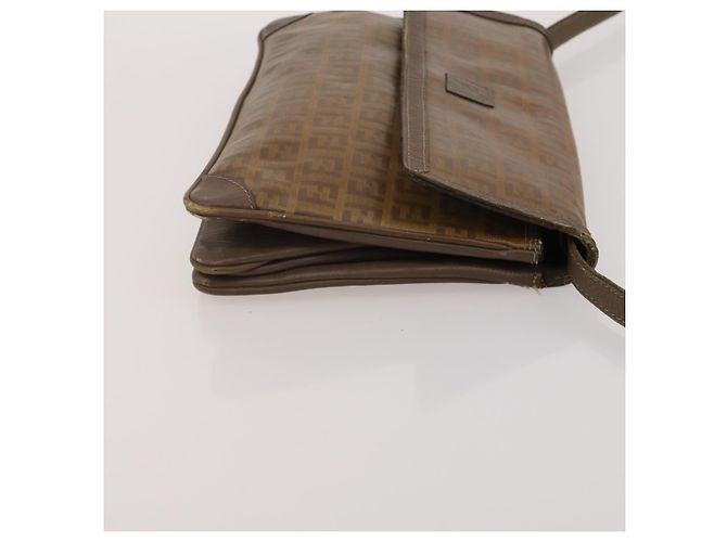 Borsa a mano FENDI Zucchino Borsa a tracolla PVC Set da 2 Marrone Tono Oro Auth ti4032 - vista 12