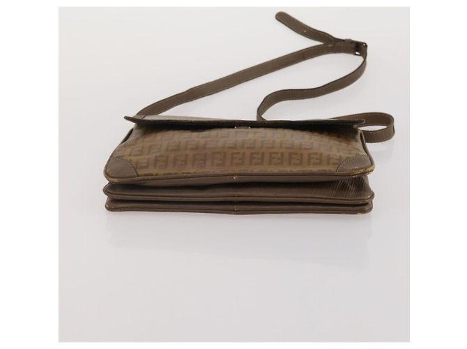 Borsa a mano FENDI Zucchino Borsa a tracolla PVC Set da 2 Marrone Tono Oro Auth ti4032 - vista 15