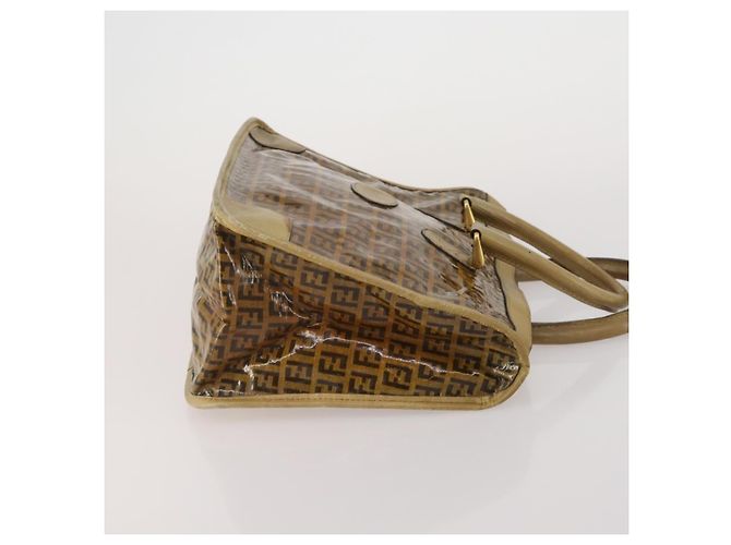 Borsa a mano FENDI Zucchino Borsa a tracolla PVC Set da 2 Marrone Tono Oro Auth ti4032 - vista 4