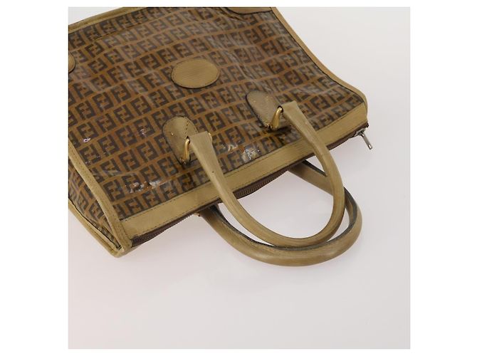 Borsa a mano FENDI Zucchino Borsa a tracolla PVC Set da 2 Marrone Tono Oro Auth ti4032 - vista 5