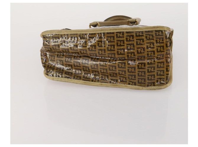 Borsa a mano FENDI Zucchino Borsa a tracolla PVC Set da 2 Marrone Tono Oro Auth ti4032 - vista 7