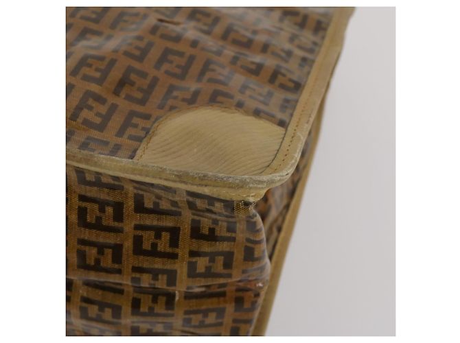 Borsa a mano FENDI Zucchino Borsa a tracolla PVC Set da 2 Marrone Tono Oro Auth ti4032 - vista 8
