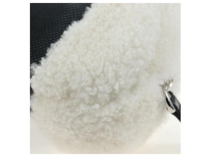 Borsa a tracolla FENDI Rice Ball Bore White Black 7AS240 Auth 202864SAM Nero Bianco - vista 15