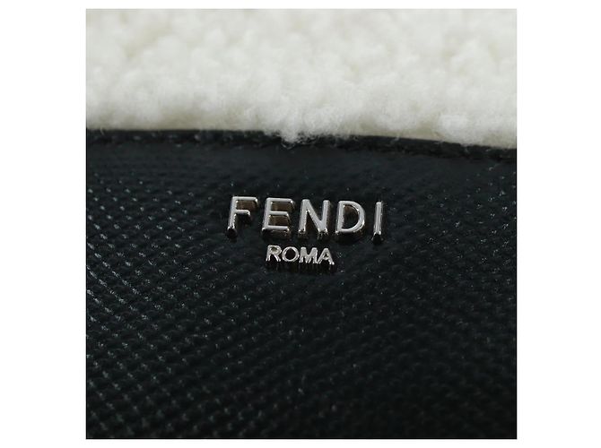 Borsa a tracolla FENDI Rice Ball Bore White Black 7AS240 Auth 202864SAM Nero Bianco - vista 16
