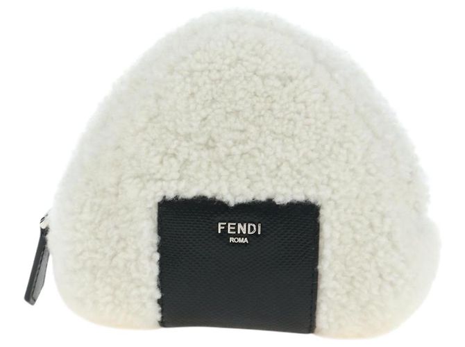 Borsa a tracolla FENDI Rice Ball Bore White Black 7AS240 Auth 202864SAM Nero Bianco - vista 2