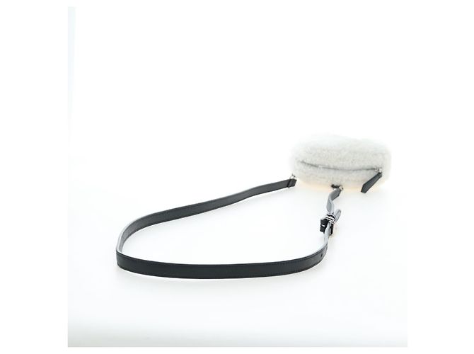 Borsa a tracolla FENDI Rice Ball Bore White Black 7AS240 Auth 202864SAM Nero Bianco - vista 7