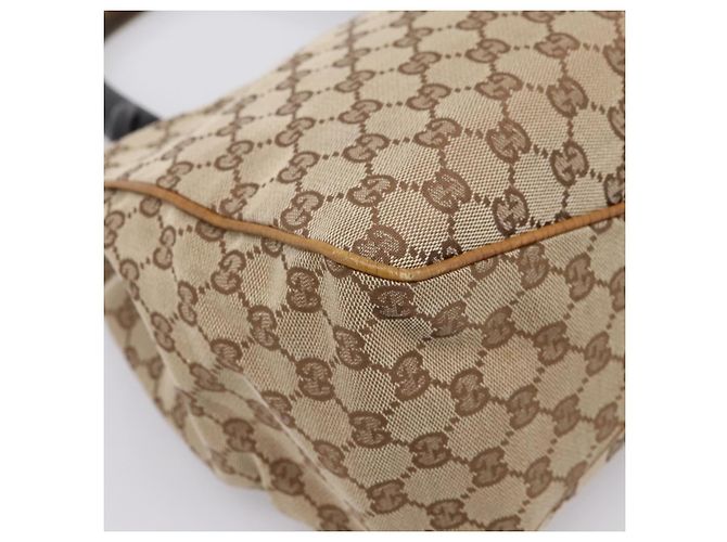 Borsa a mano GUCCI GG Canvas con manico in legno Canvas Beige 106494 Auth 200679V - vista 13