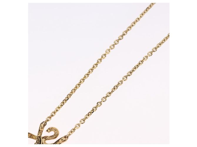 Autre Marque Collana SAINT LAURENT Metallo Tono Oro Auth SW2844V - vista 10