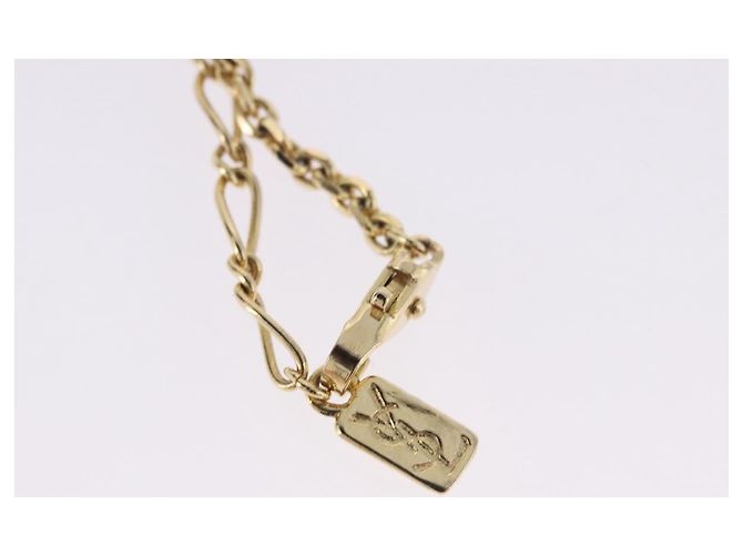 Autre Marque Collana SAINT LAURENT Metallo Tono Oro Auth SW2844V - vista 14