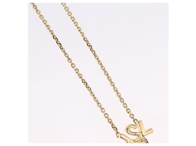 Autre Marque Collana SAINT LAURENT Metallo Tono Oro Auth SW2844V - vista 4