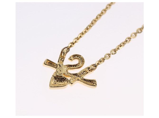 Autre Marque Collana SAINT LAURENT Metallo Tono Oro Auth SW2844V - vista 9