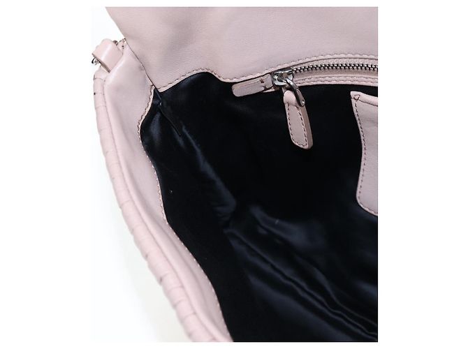 Borsa Miu Miu Nappa Crystal Matelassé in pelle 3way Rosa Argento Auth 203264M - vista 30