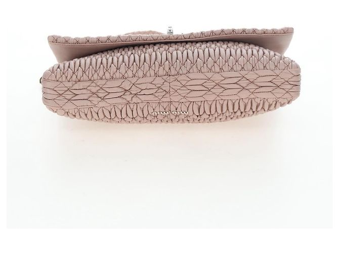 Borsa Miu Miu Nappa Crystal Matelassé in pelle 3way Rosa Argento Auth 203264M - vista 6