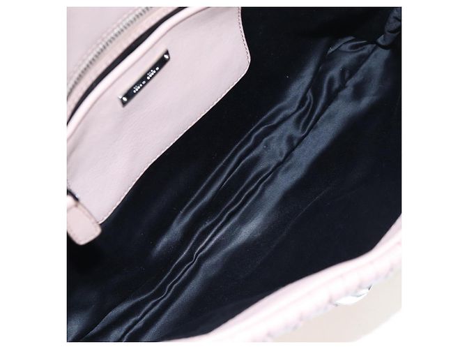 Borsa Miu Miu Nappa Crystal Matelassé in pelle 3way Rosa Argento Auth 203264M - vista 9