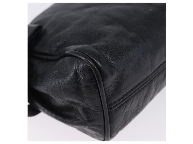 Borsa a tracolla Miu Miu Vitellolux Black Gold Auth 202971V Nero D'oro - vista 15