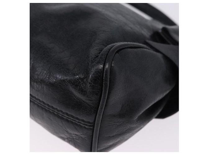 Borsa a tracolla Miu Miu Vitellolux Black Gold Auth 202971V Nero D'oro - vista 16