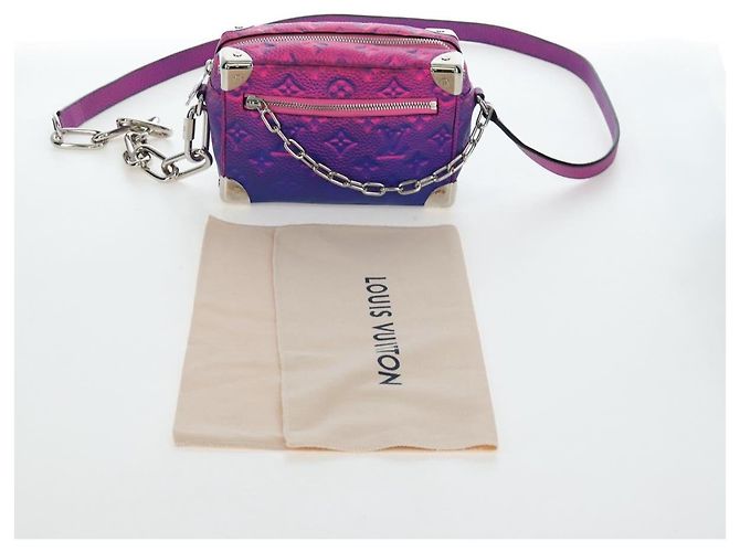 LOUIS VUITTON Taurillon Clemence Illusion Mini Soft Trunk M81219 Auth 197276SM Pink - Ansicht 12