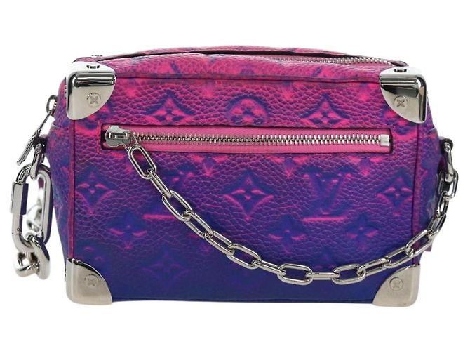 LOUIS VUITTON Taurillon Clemence Illusion Mini Soft Trunk M81219 Auth 197276SM Pink - Ansicht 13