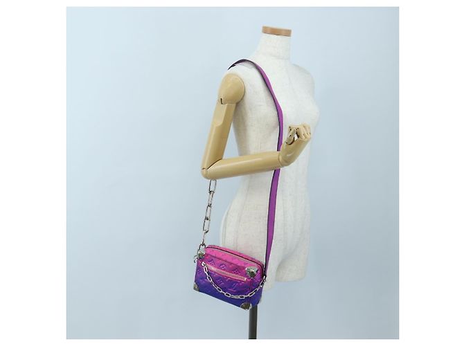LOUIS VUITTON Taurillon Clemence Illusion Mini Soft Trunk M81219 Auth 197276SM Pink - Ansicht 26