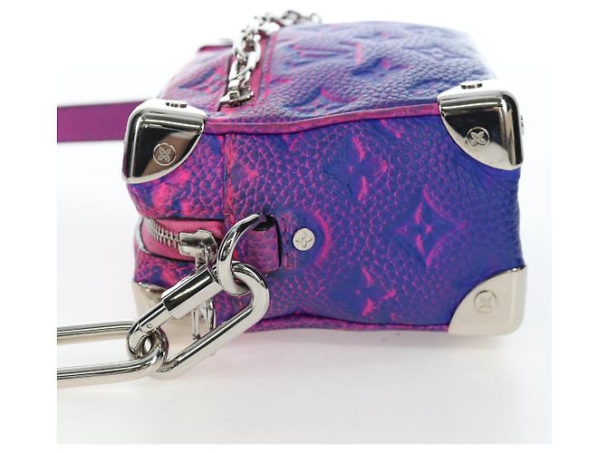 LOUIS VUITTON Taurillon Clemence Illusion Mini Soft Trunk M81219 Auth 197276SM Pink - Ansicht 3