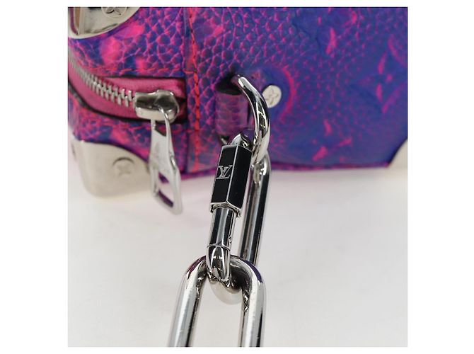 LOUIS VUITTON Taurillon Clemence Illusion Mini Soft Trunk M81219 Auth 197276SM Pink - Ansicht 8