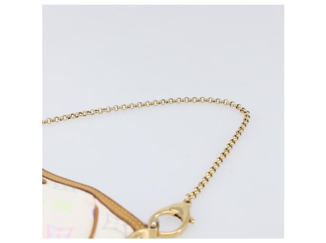LOUIS VUITTON Monogram Multicolor Pochette Mira MM White M60096 LV Auth 200712V Bianco - vista 14