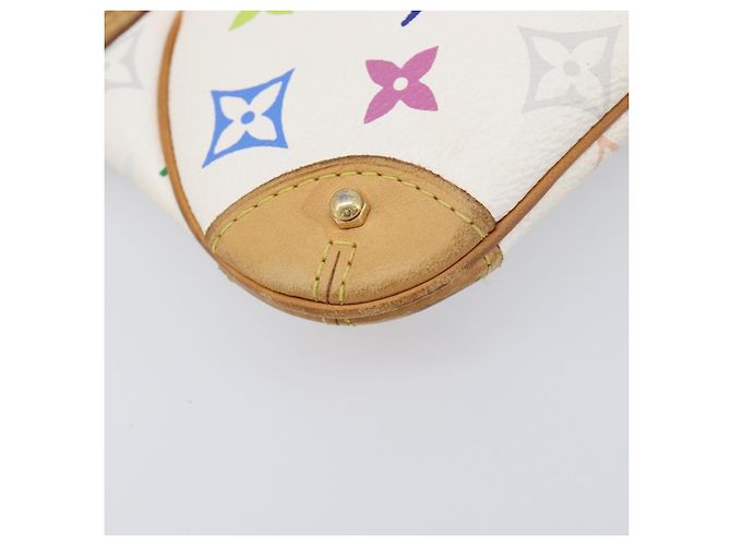 LOUIS VUITTON Monogram Multicolor Pochette Mira MM White M60096 LV Auth 200712V Bianco - vista 16