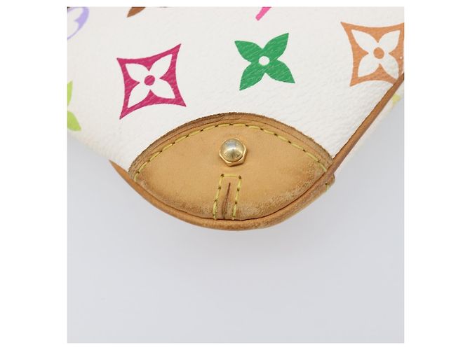 LOUIS VUITTON Monogram Multicolor Pochette Mira MM White M60096 LV Auth 200712V Bianco - vista 18
