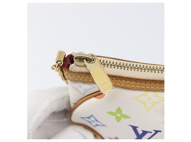 LOUIS VUITTON Monogram Multicolor Pochette Mira MM White M60096 LV Auth 200712V Bianco - vista 20