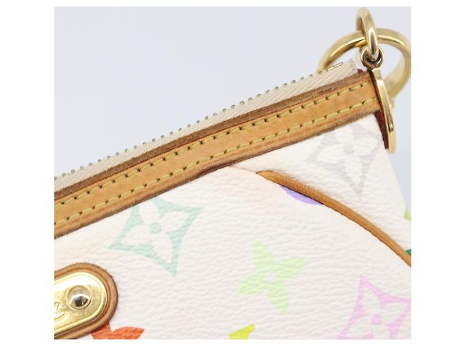 LOUIS VUITTON Monogram Multicolor Pochette Mira MM White M60096 LV Auth 200712V Bianco - vista 9