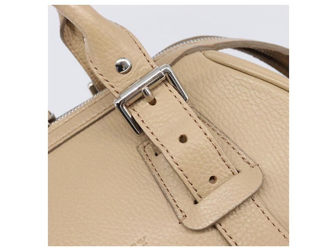 BURBERRY Handtasche aus Leder beige silber authentisch 202999A - Ansicht 14