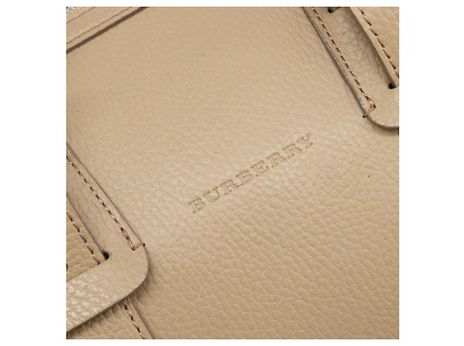 BURBERRY Handtasche aus Leder beige silber authentisch 202999A - Ansicht 15